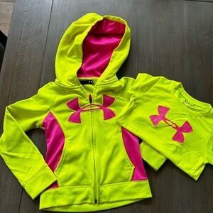 Rare under armor  shirt and hoodie set